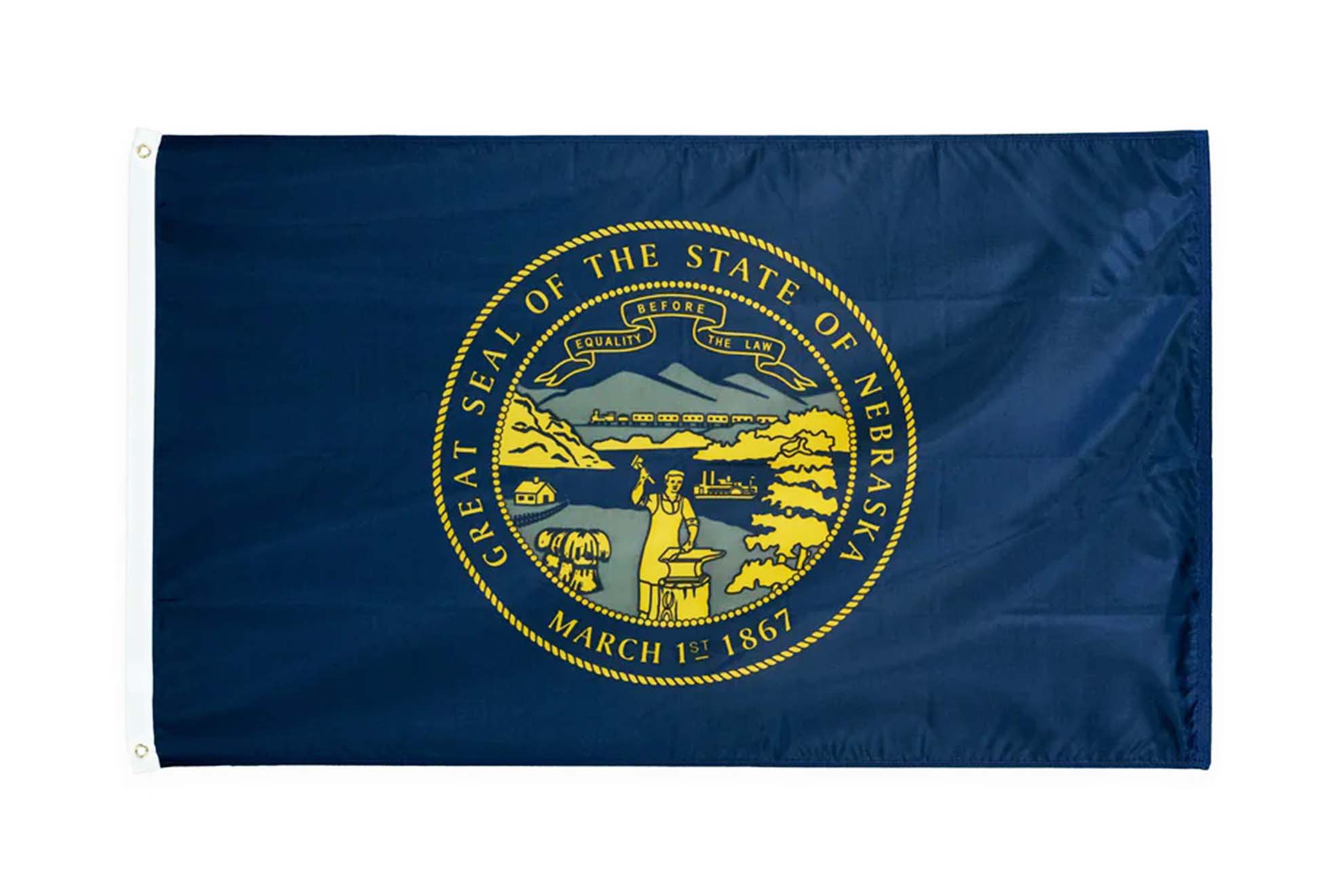 Nebraska State Flag Prin